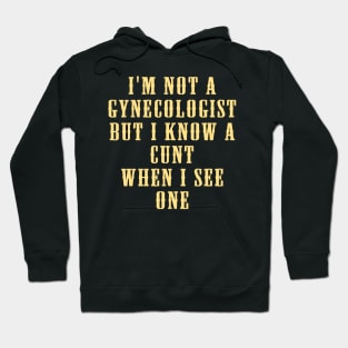 I'm No Gynecologist But I Know a When I See One Funny Saying Hoodie